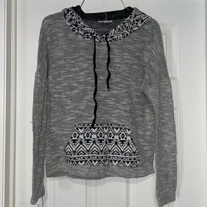22nd by Binee, Hooded Aztec Sweater. Size: Small
